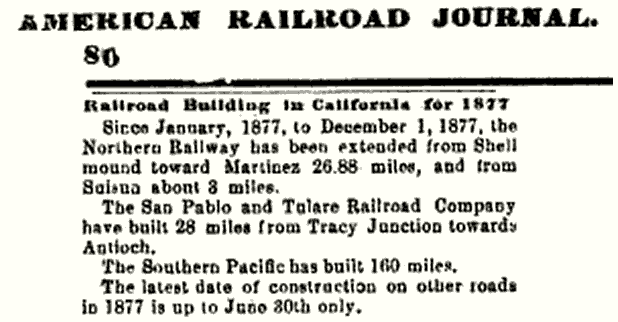 Tracy Junction History (1877 Image)