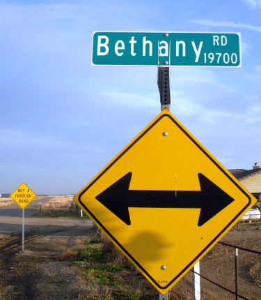 Bethany Road street sign (photo)