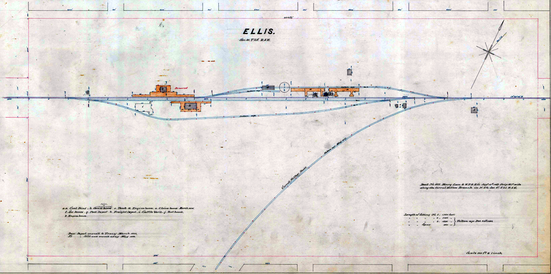 Plat map of the town of Ellis, California (Image)