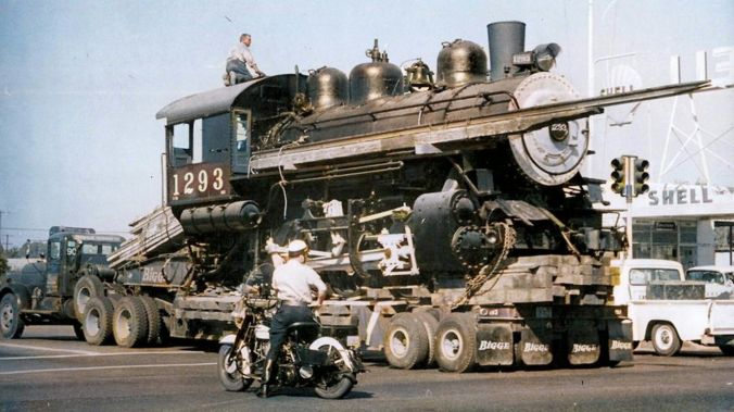 SP 1293 in Transit through Tracy (September 1958 photo)