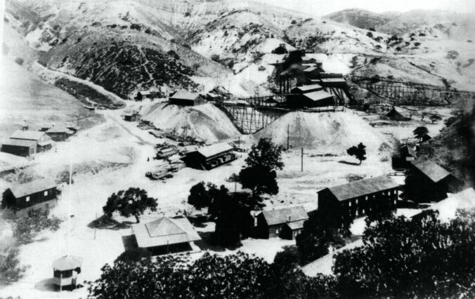 View of the Tesla< Calif., town site (Circa 1880)