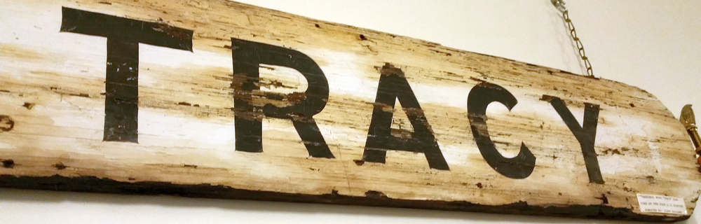Tracy Depot Sign (Tracy Historical Museum Photo)