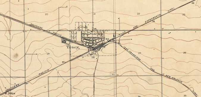 Tracy Quadrangle USGS Map (1912) Ellis and Tracy (Image)