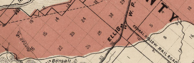 Tulare Township West Side Irrigation (1877 Map)